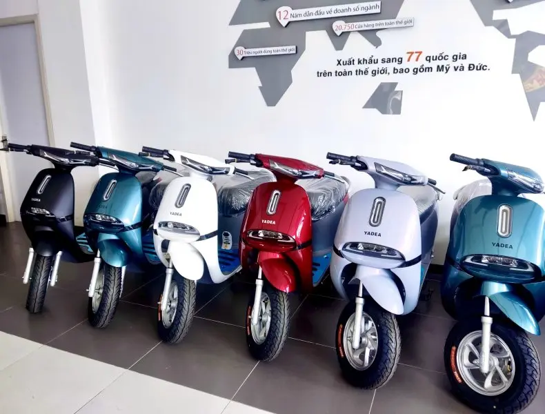 Bảng màu xe máy điện Yadea Vigor