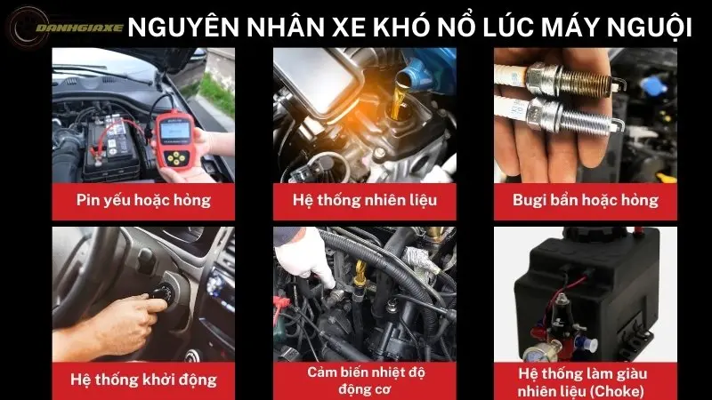 Nguyên nhân xe khó nổ lúc máy nguội