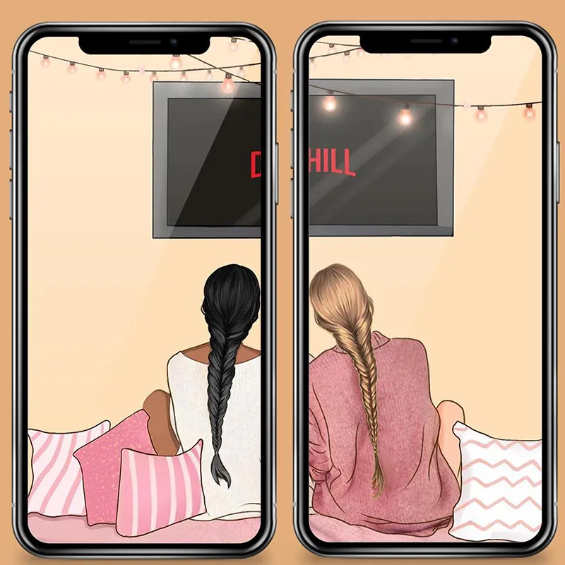 Hình anime dễ thương cho đôi bạn thân 