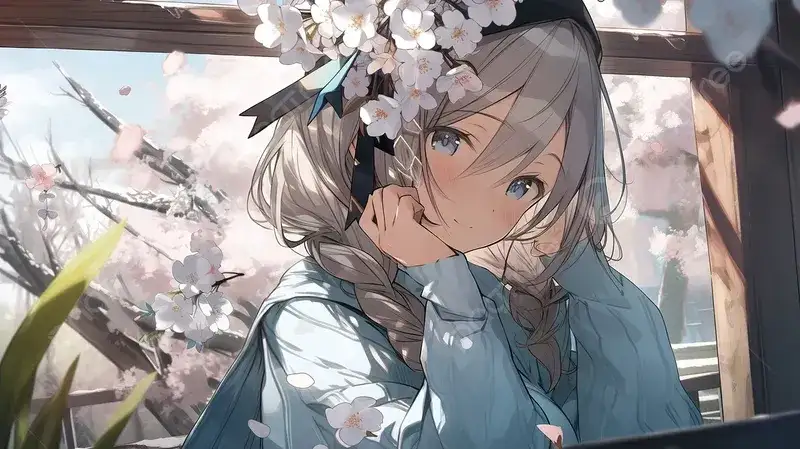 Hình nền gái xinh anime với đường nét cuốn hút