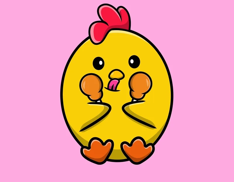 Meme gà bó xôi hài hước và cực kỳ đáng yêu.