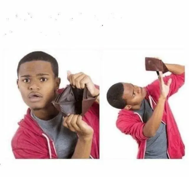 Meme ví hết tiền khiến bạn bật cười với sự hài hước thực tế. Meme ví hết tiền khiến bạn bật cười với sự hài hước thực tế.