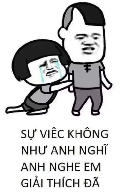 Meme quỳ lạy xin lỗi này thể hiện sự dễ thương và cảm động, rất đáng yêu.
