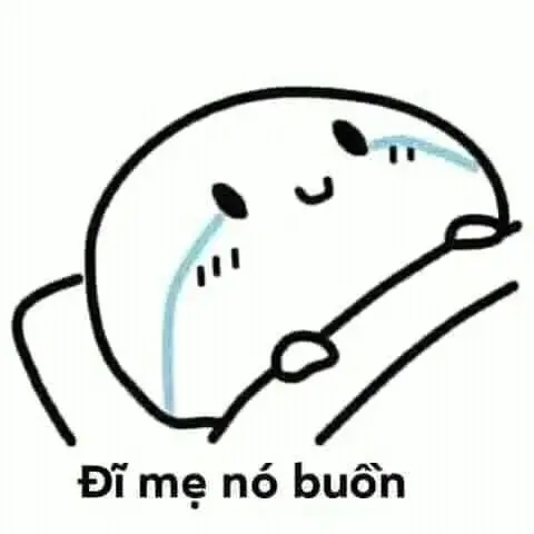 Sad emoji meme cực kỳ dễ thương nhưng cũng không kém phần buồn bã.