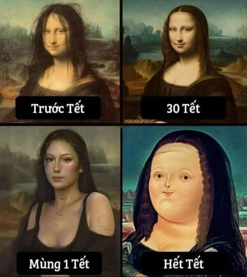 Ảnh meme tết 2024 với hình ảnh vui nhộn cho Tết thêm phần rộn ràng.