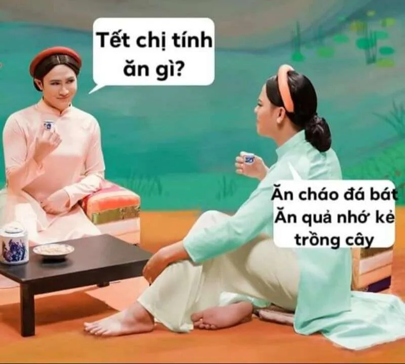 Mèo meme tết vui nhộn, mang không khí Tết vui vẻ đến cho mọi người.