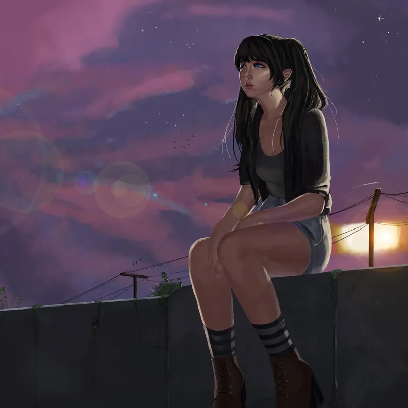 Ảnh tâm trạng buồn màu đen sâu lắng