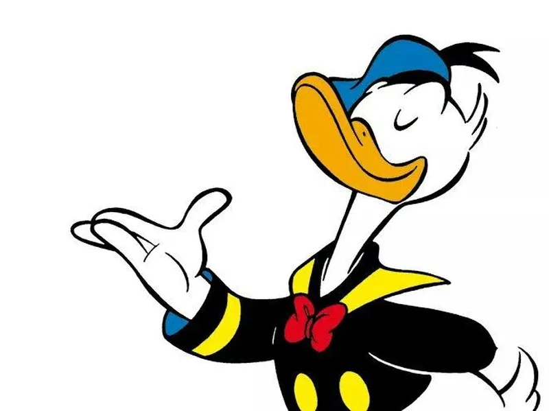 Donald vịt nhân vật hoạt hình kinh điển, ai cũng yêu thích.