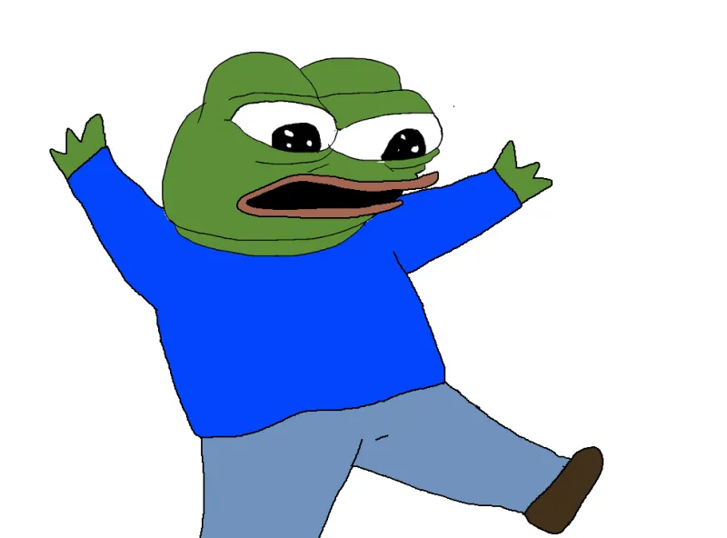 Meme con ếch đấm mạnh mẽ, biểu cảm cực chất.