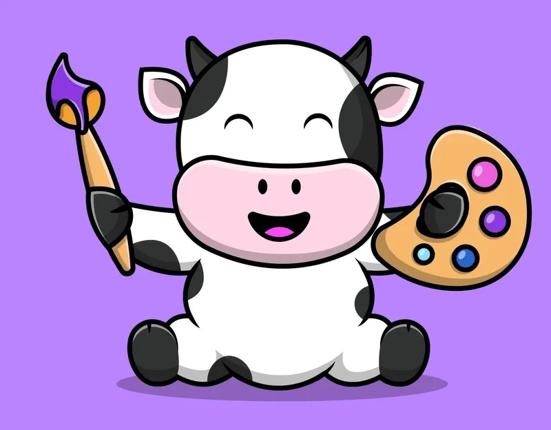 Bò sữa meme dễ thương, ai nhìn cũng thích ngay.