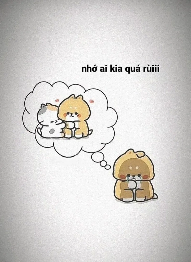 Meme nhớ em quá thể hiện nỗi nhớ siêu đáng yêu.