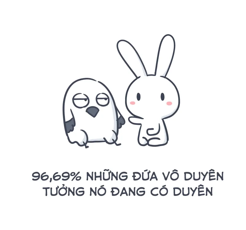 Meme con thỏ hồng dễ thương, lan truyền khắp mạng xã hội.