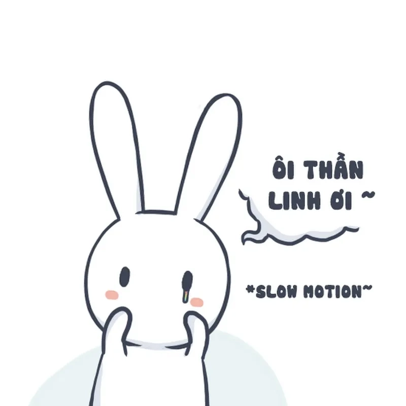 Meme thỏ 7 màu vui nhộn, lan truyền mạnh mẽ trên mạng.