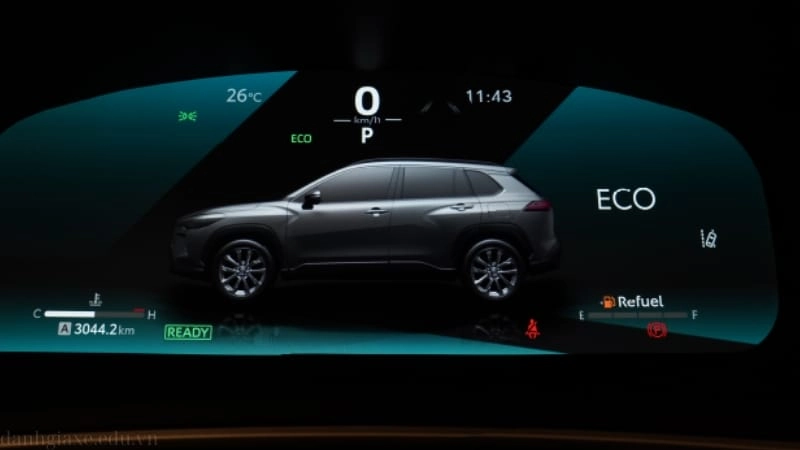 Màn hình hiển thị trên toyota cross