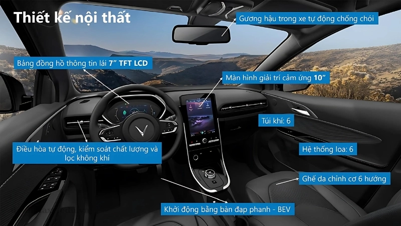 Nội thất hiện đại và tiện nghi cao cấp