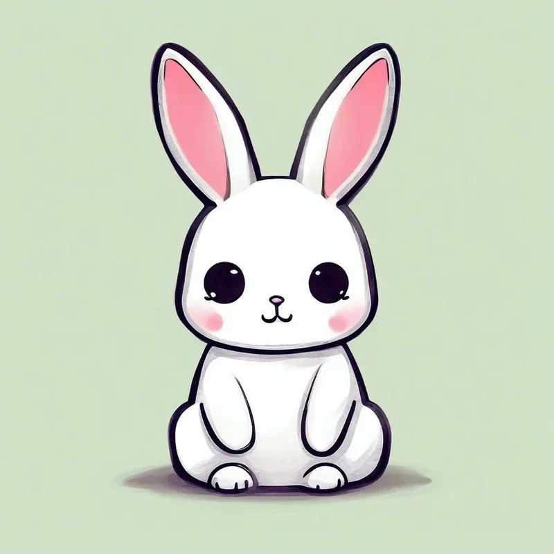 Thêm sắc màu cho cuộc sống với sticker thỏ cute hình chibi