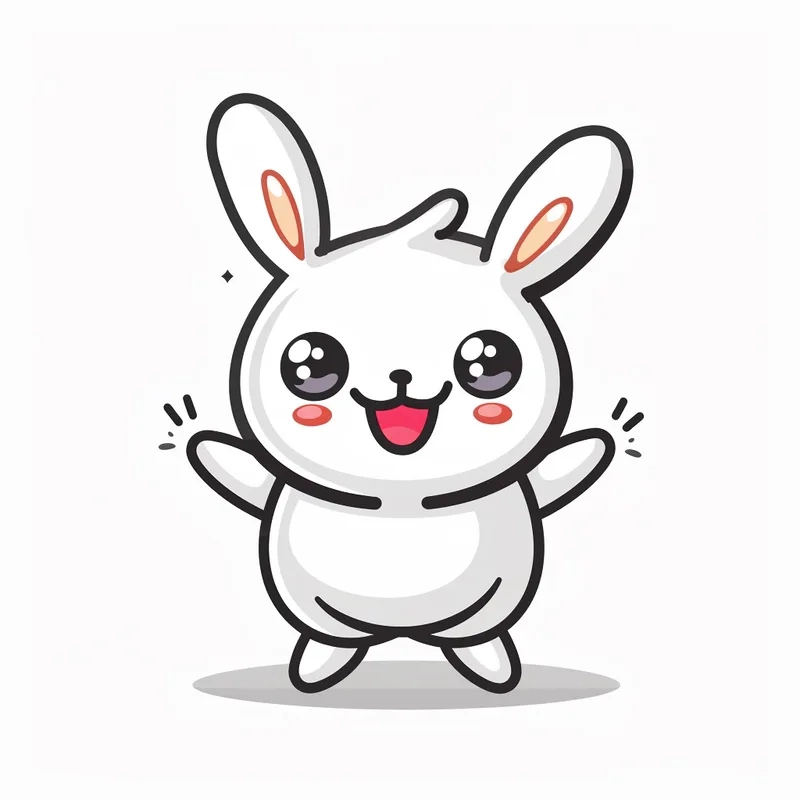 Trang trí sinh động với chibi sticker thỏ cute siêu dễ thương