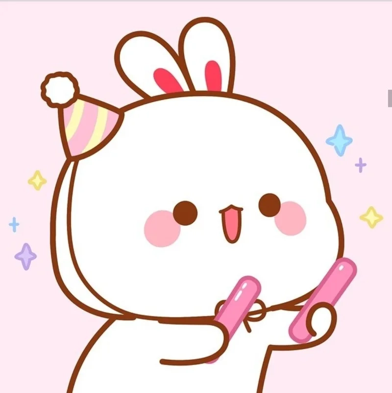 Ảnh đại diện mới với avatar thỏ cute hình chibi siêu đáng yêu