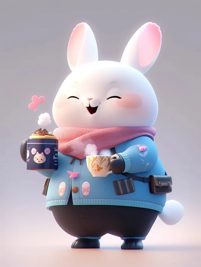 Tải về chibi hình thỏ cute làm hình nền cực xinh