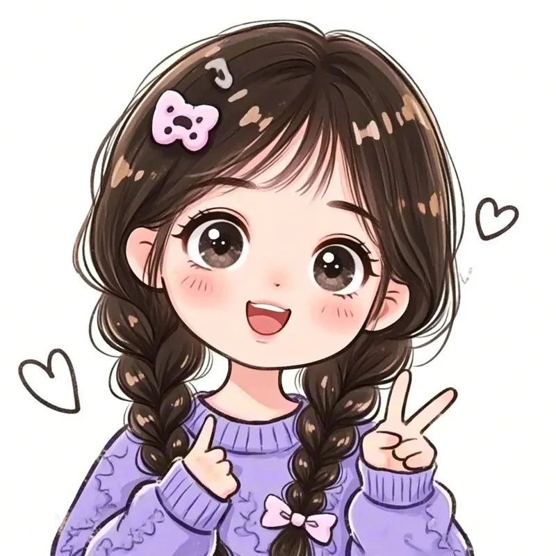 Siêu dễ thương cùng bộ avatar nữ cute chibi đậm chất nữ tính