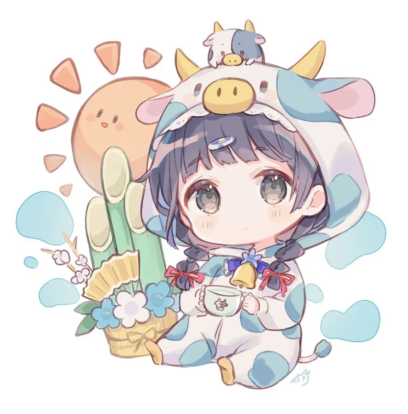 Đậm chất anime với chibi cartoon girl cute avatar che mặt anime