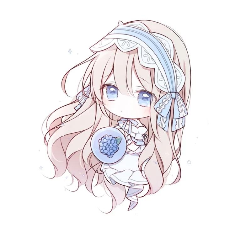 Vẽ cực dễ cực xinh đơn giản avatar anime chibi girl cute dễ vẽ