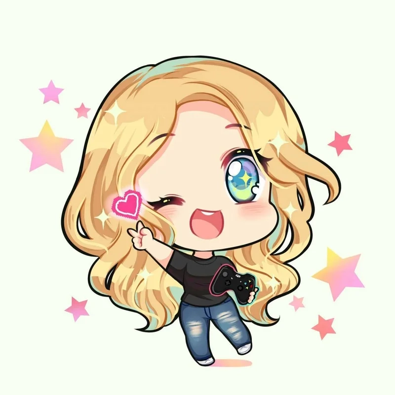 Hình vẽ siêu hài hước ngộ nghĩnh avatar anime chibi girl cute dễ vẽ