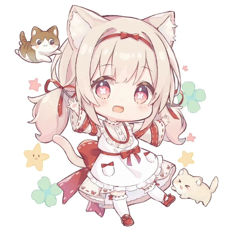 Cô gái anime dễ thương chibi cute avatar đẹp cho nữ cute