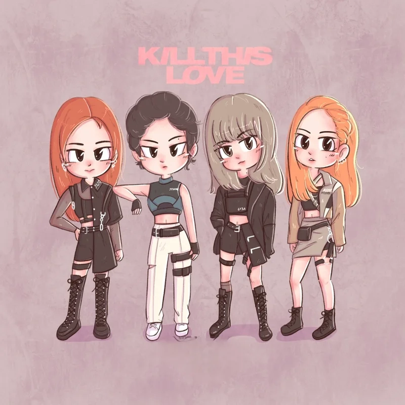 Tải ngay avatar blackpink chibi đẹp cho điện thoại