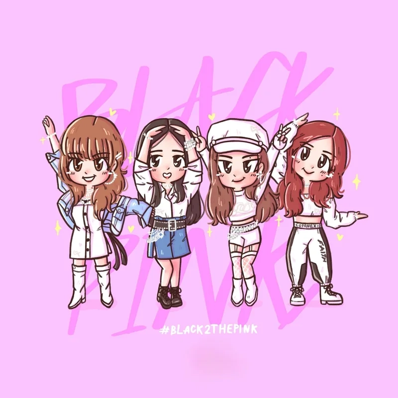 Loạt ảnh độc quyền blackpink chibi ice cream dễ vẽ