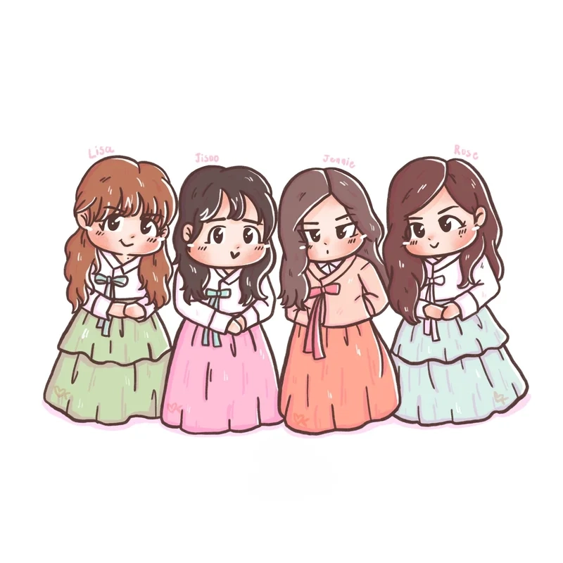 Hình ảnh đáng yêu hình blackpink cute chibi mới nhất