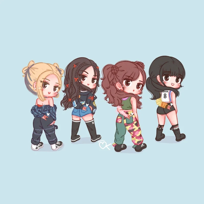 Cùng ngắm ảnh blackpink cute chibi siêu yêu