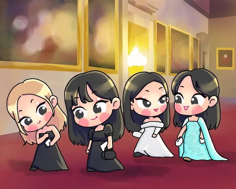 Bộ hình siêu cute ảnh chibi blackpink cập nhật