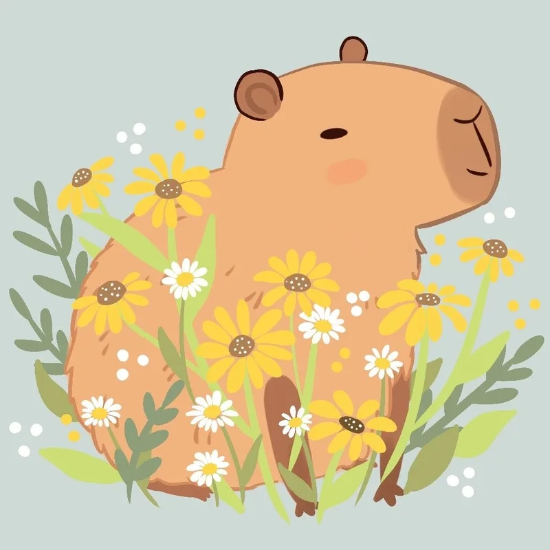 Ghim ngay bộ ảnh hình capybara chibi đáng yêu ngộ nghĩnh
