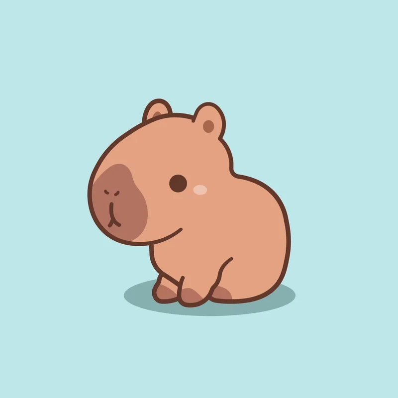 Làm mới giao diện với hình nền capybara cute chibi siêu đẹp