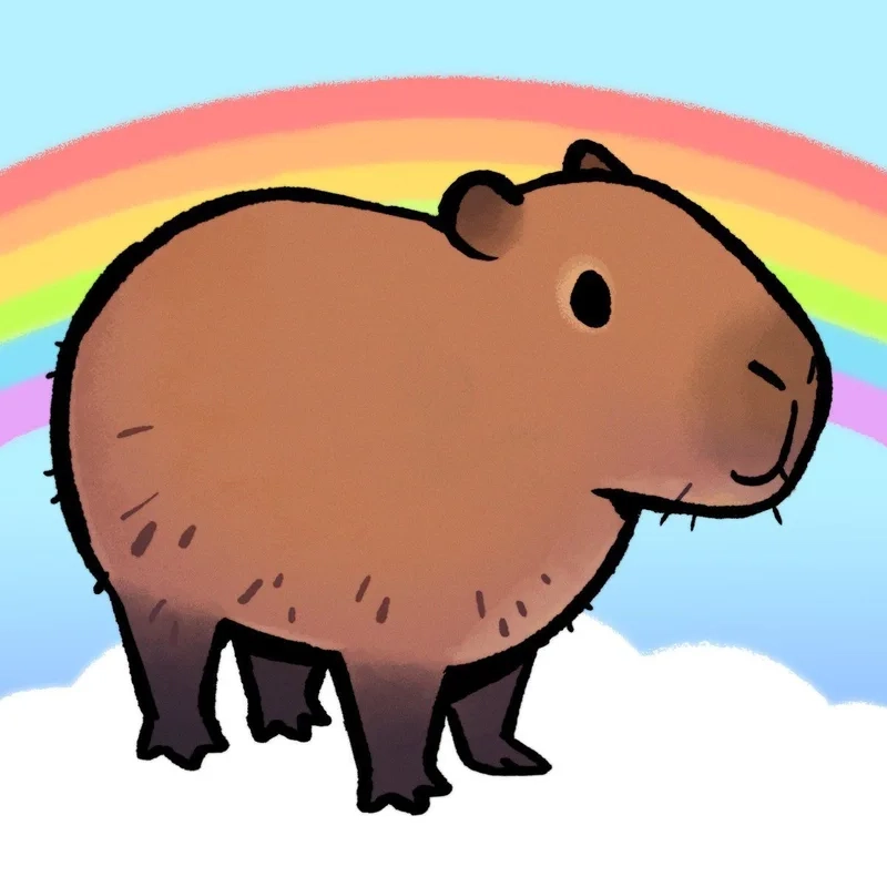 Ngất ngây trước vẻ đáng yêu của ảnh capybara cute chibi