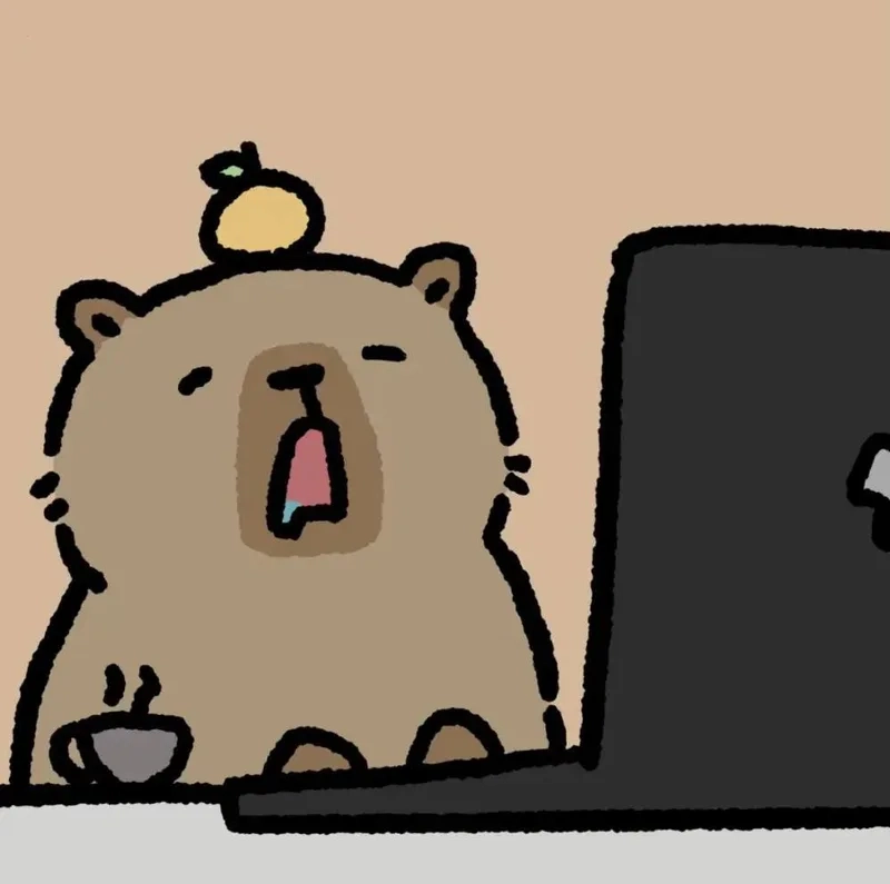 Bộ ảnh kawaii của hình capybara chibi cute cực phẩm