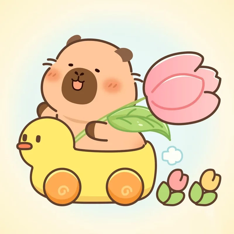 Tạo nét mới với bộ capybara chibi vô tri đầy bí ẩn