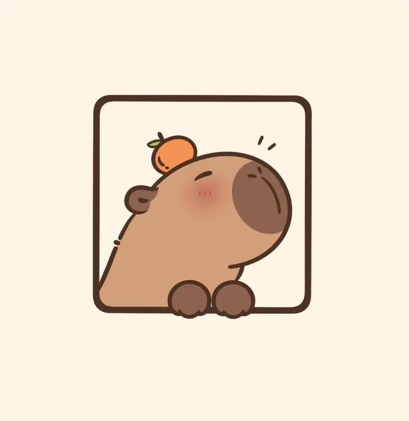 Trang trí desktop với hình nền máy tính capybara chibi