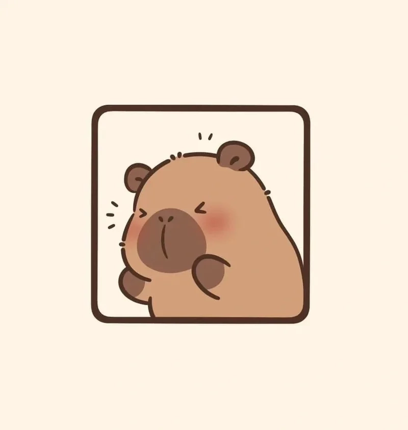 Dễ thương ngất ngây từ chibi cute hình nền capybara cute chibi