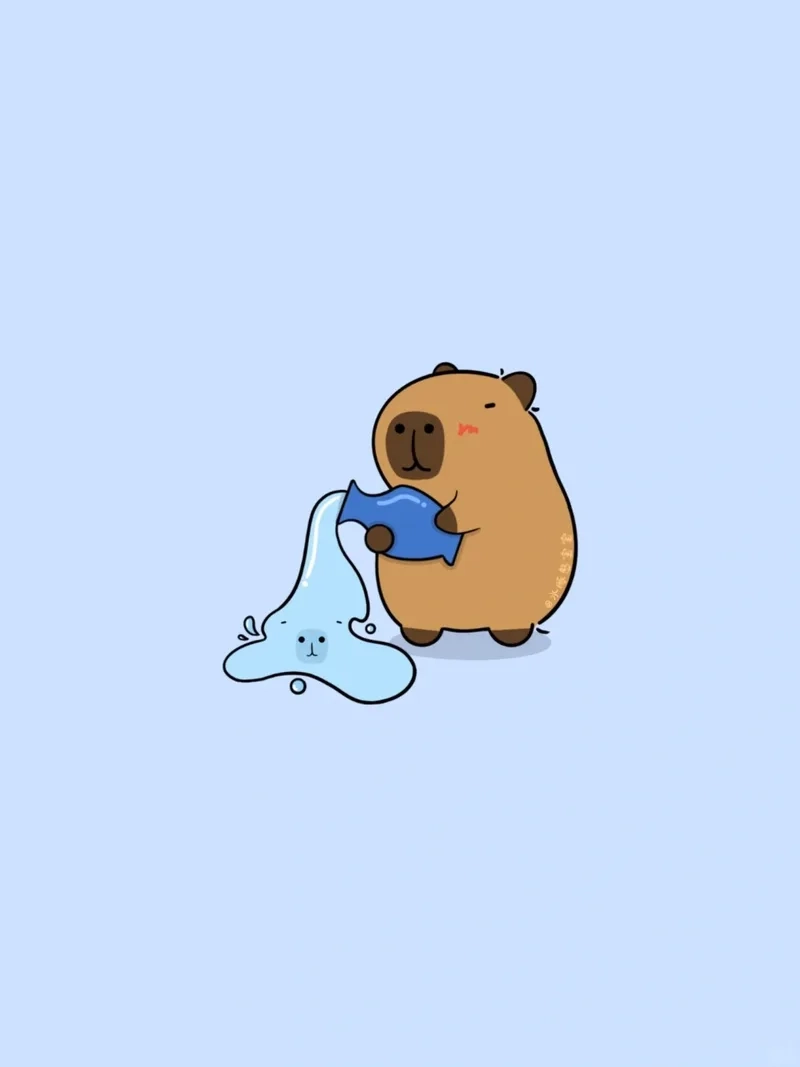 Dành cho người bắt trend chibi cute vẽ capybara cute chibi