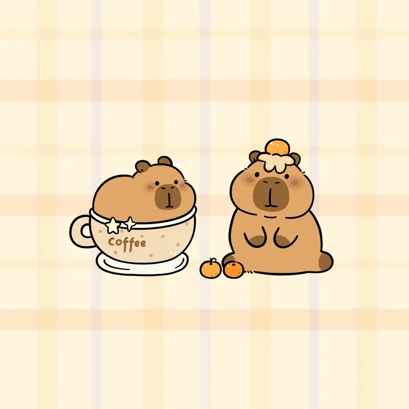 Dùng làm avatar siêu xinh với capybara chibi avatar