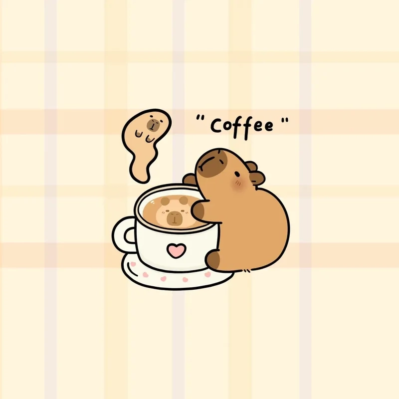 Hình nền chill chill cho PC hình nền máy tính capybara cute chibi