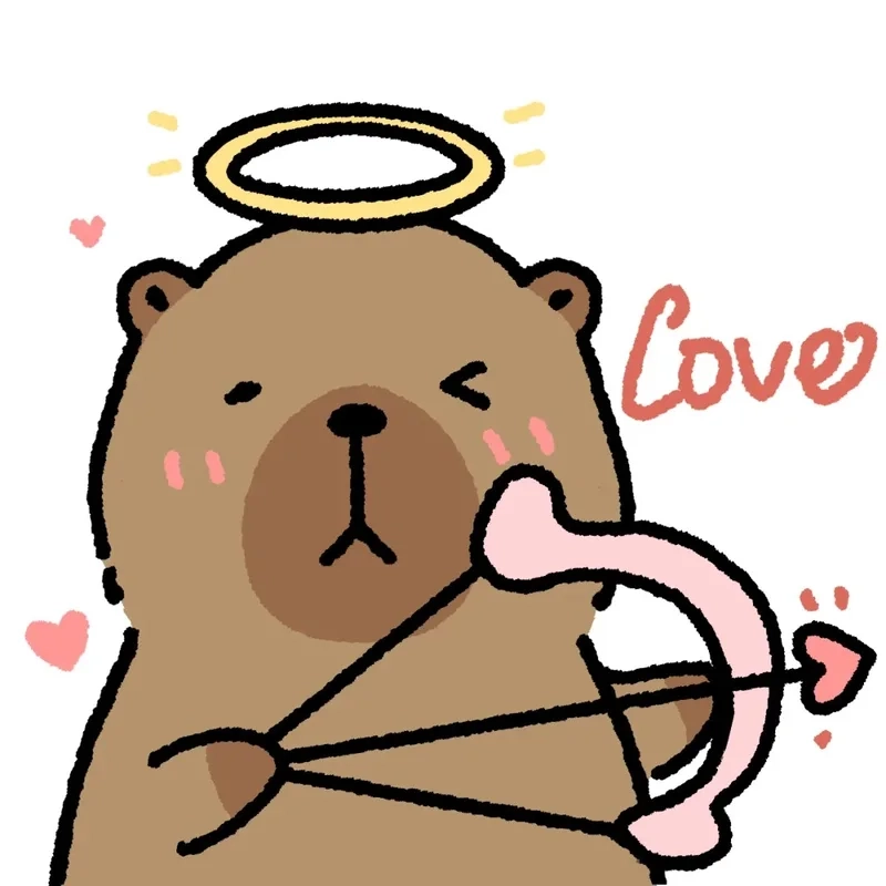 Tô màu dễ thương từ bộ capybara chibi tô màu