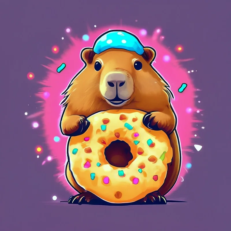 Mê mẩn bộ avatar hình nền capybara chibi