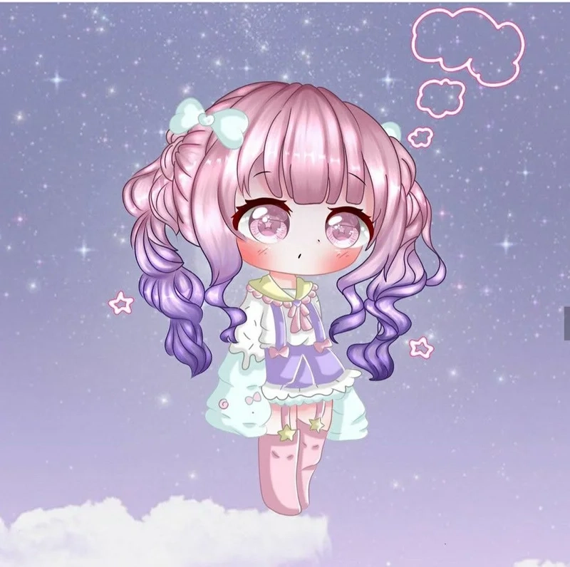 Nét vẽ mềm mại trong ảnh chibi đẹp dễ thương