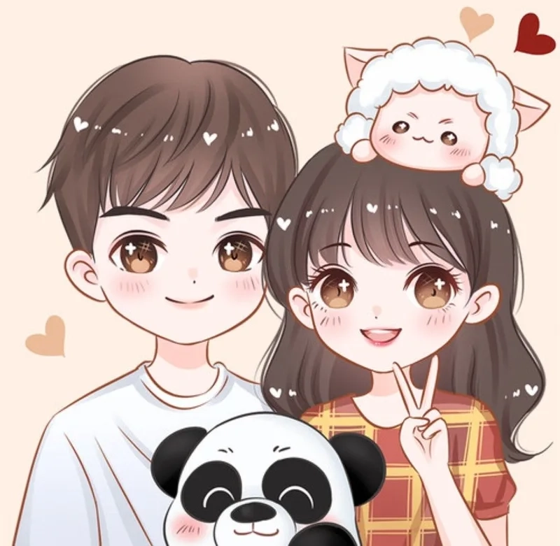 Cập nhật ngay bộ hình cặp đôi chibi ngọt lịm