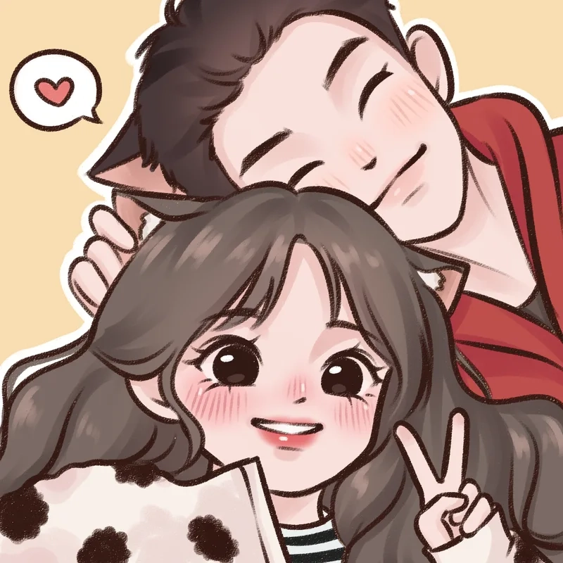 Nét nghệ thuật đỉnh cao trong ảnh anime chibi cặp