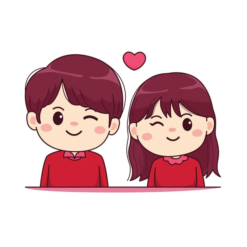 Ngắm nhìn tình yêu qua từng nét ảnh chibi cute cặp đôi