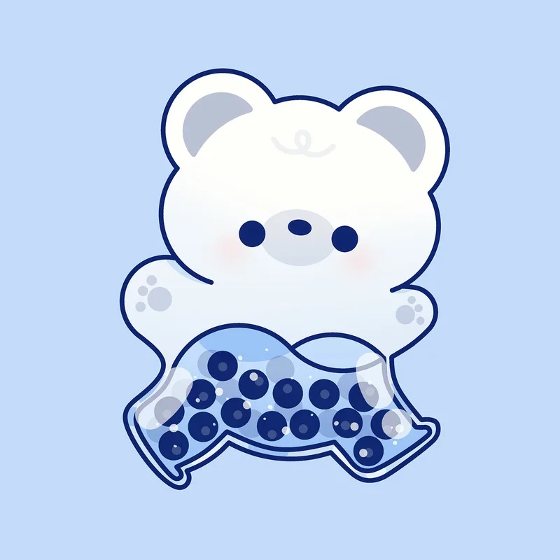 Dễ thương cực độ với gấu tuyết chibi cute